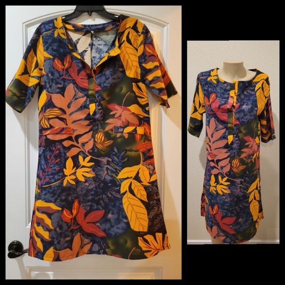 cotton floral pullover dress small - Picture 2 of 6